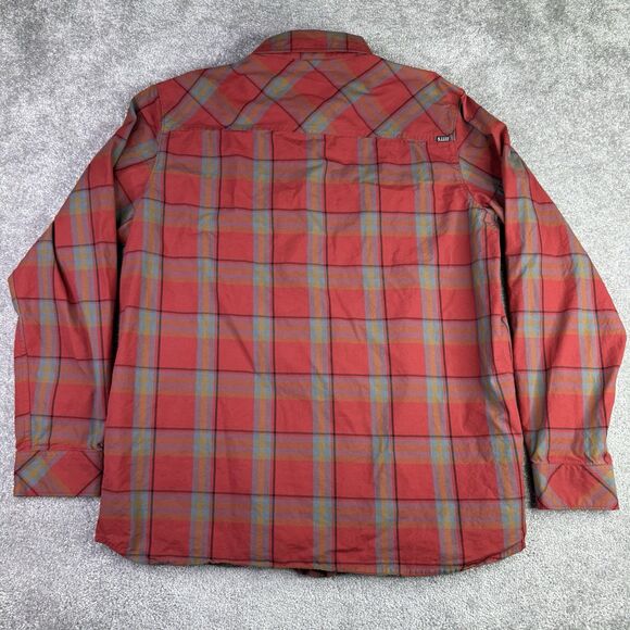 5.11 Tactical Shirt Men’s XL Red Plaid Snap Button Long Sleeve Military LEO - Picture 4 of 9